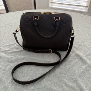 Louis Vuitton Speedy Bandoulière 25 in Monogram Empreinte Leather - Chocolate